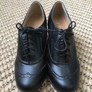 Leatherette Lace Up Oxford Chunky Booties